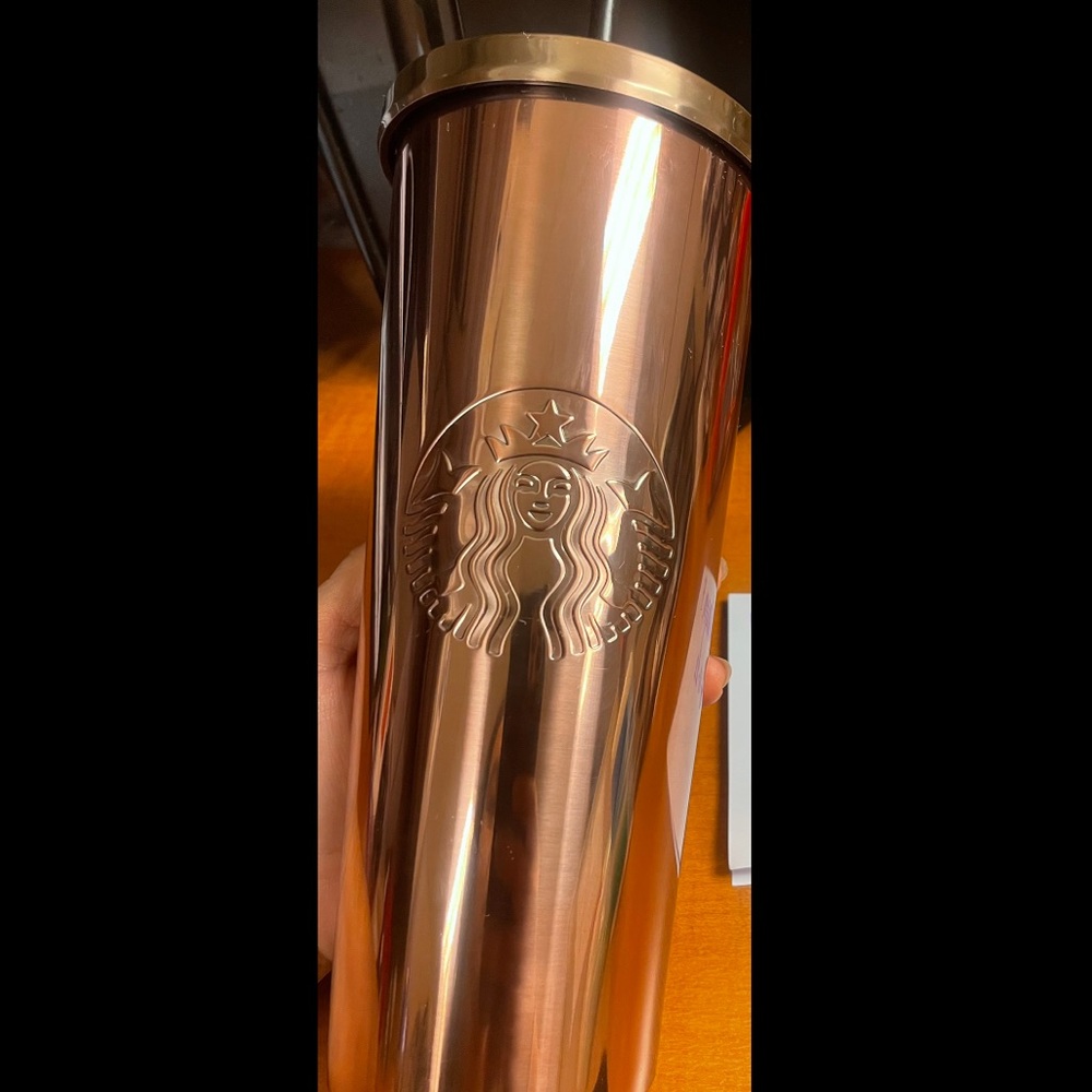 Rose gold copper metallic Starbucks cup 🤎💕